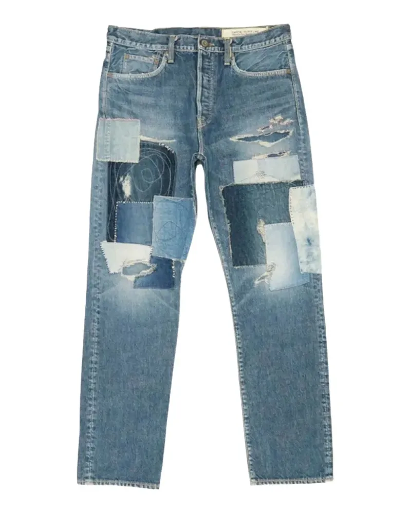 KAPITAL Monkey Cisco Straight-Leg-Jeans - Blau Blau