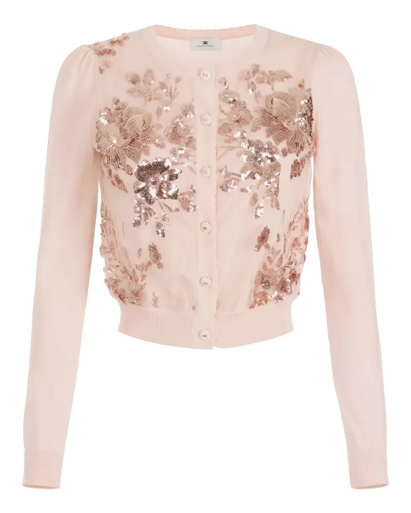 Elisabetta Franchi Cardigan mit Paillettenstickerei - Rosa Rosa