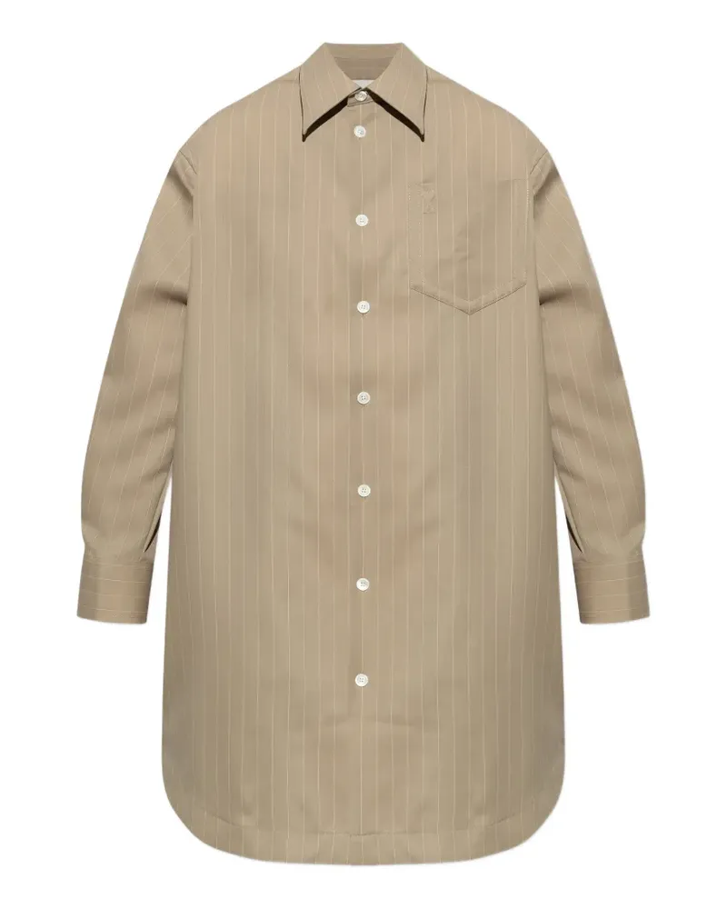 AMI Paris pinstripe shirt dress - Nude Nude