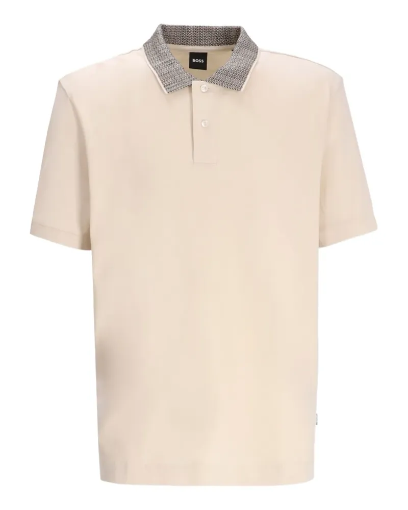 HUGO BOSS Poloshirt mit Kontrastkragen - Nude Nude