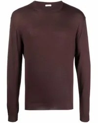 Malo Pullover mit rundem Ausschnitt Braun