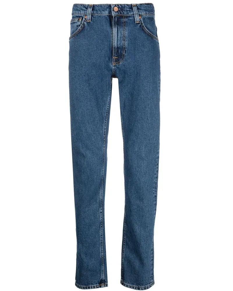 Nudie Jeans Jeans mit schmalem Schnitt - Blau Blau