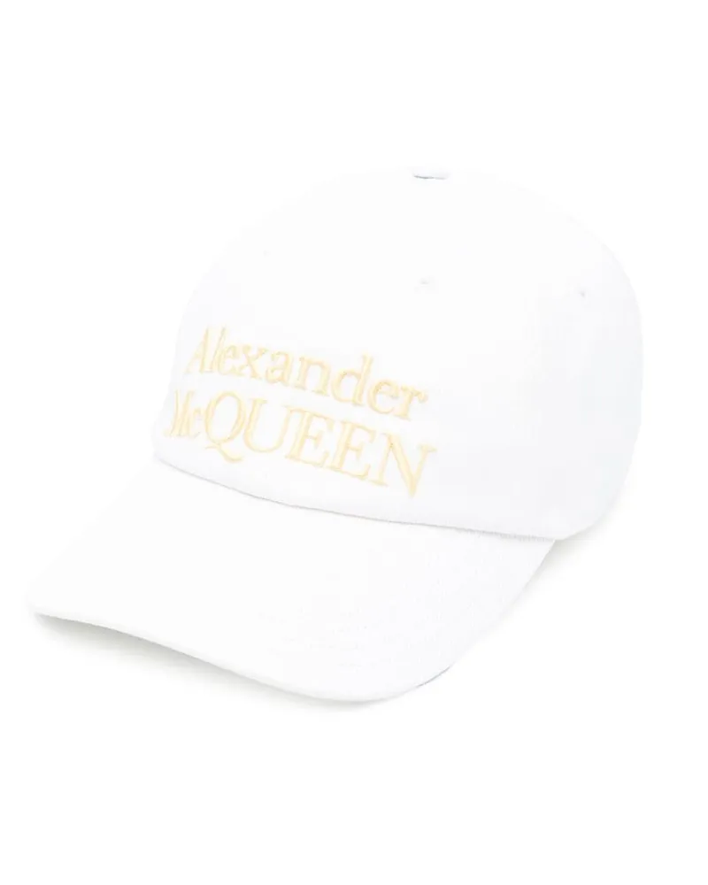 Alexander McQueen Baseballkappe mit Logo-Stickerei Weiß