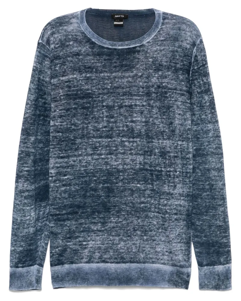 Avant Toi Gefärbter Pullover - Blau Blau