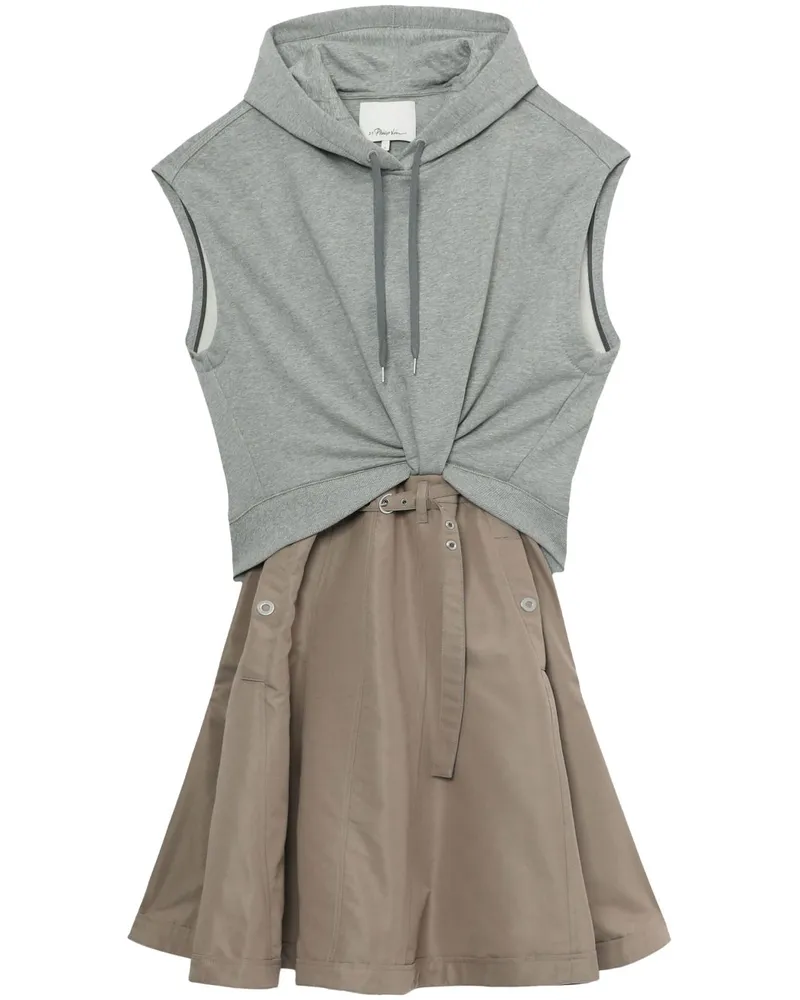 3.1 phillip lim Sweatshirtkleid im Kombi-Look - Grau Grau