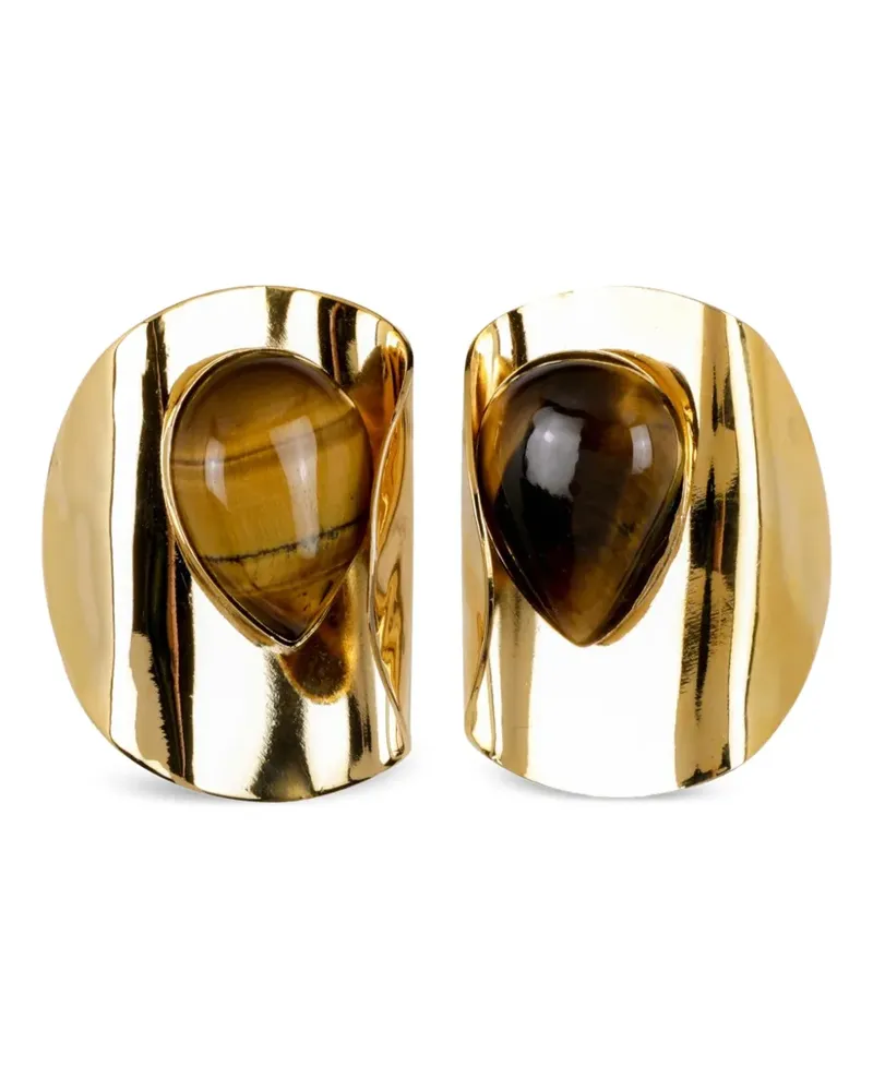 Jennifer Behr Keziah Ohrringe mit Tigerauge - Gold Gold