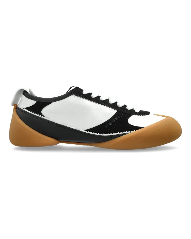 Alexander McQueen leather panelled sneakers - Weiß Weiß