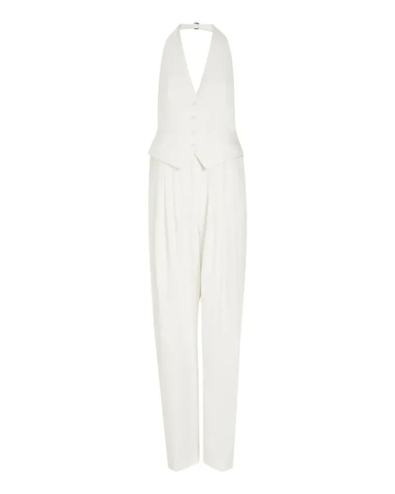 Ronny Kobo Rex Neckholder-Jumpsuit - Weiß Weiß