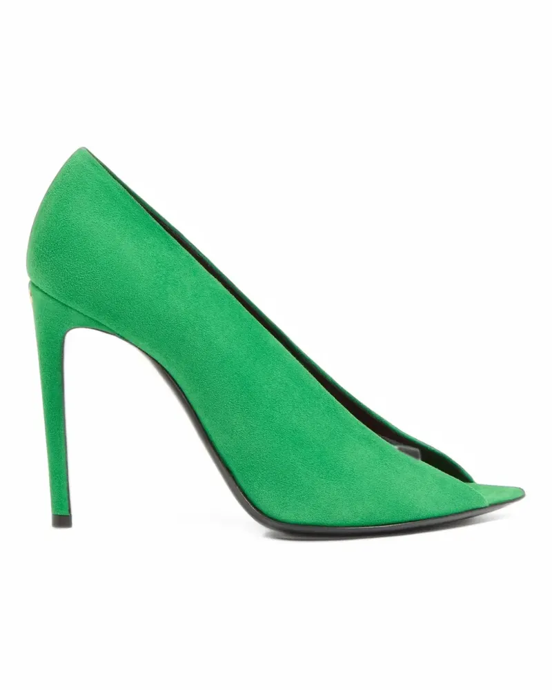 Valentino Garavani Révélé Pumps aus Wildleder mit offener Kappe 105mm - Grün Grün
