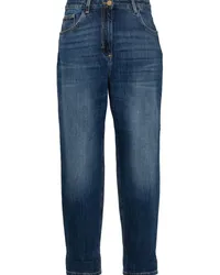 Elisabetta Franchi Boyfriend-Jeans im Cropped-Design Blau