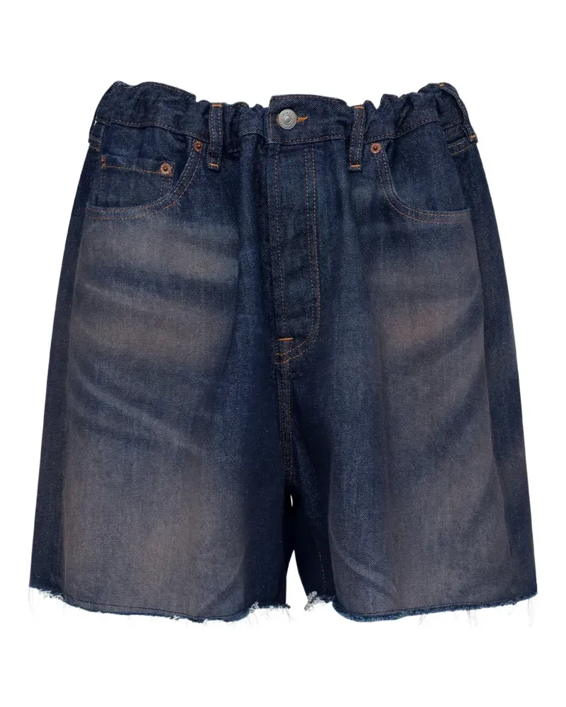 Maison Margiela Shorts mit ausgefransten Details - Blau Blau