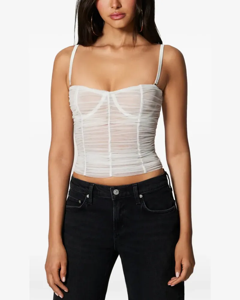 Kiki De Montparnasse ruched corset top - Weiß Weiß