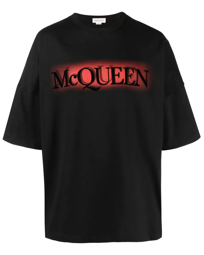 Alexander McQueen T-Shirt mit Logo-Print - Schwarz Schwarz