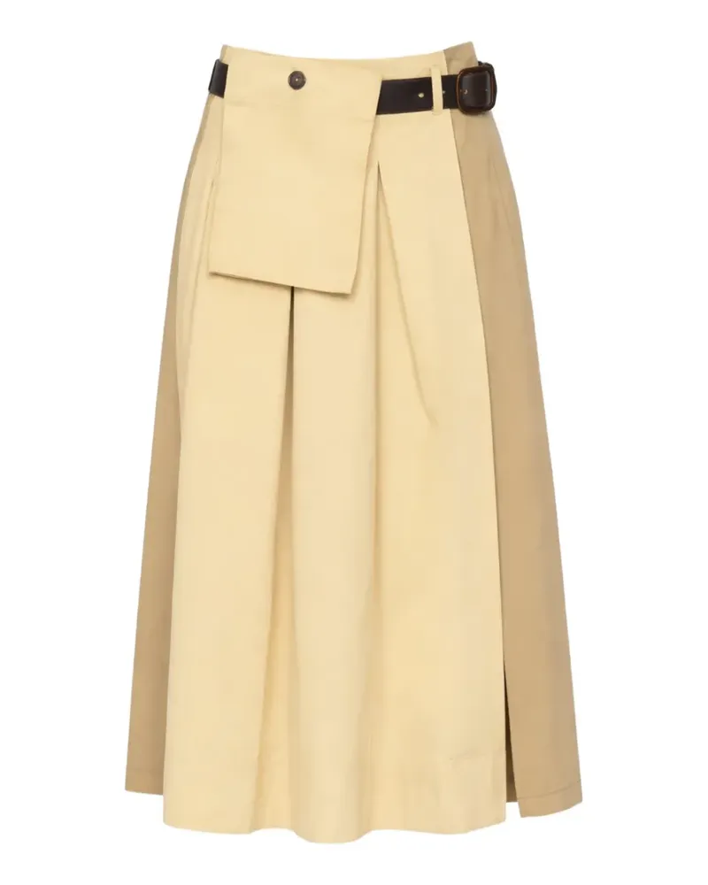 Sea Andrea pleated belted skirt - Nude Nude