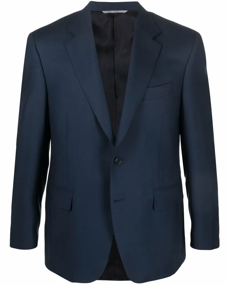 Canali Einreihiges Wollsakko - Blau Blau