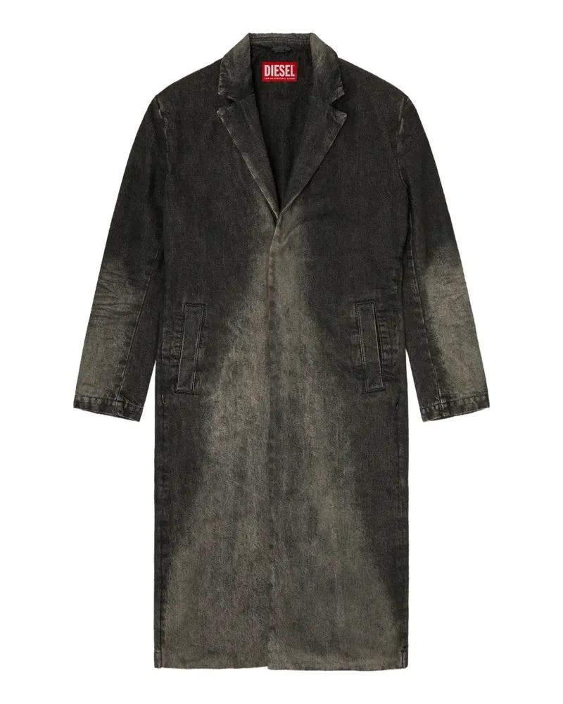 Diesel single-breasted coat - Schwarz Schwarz