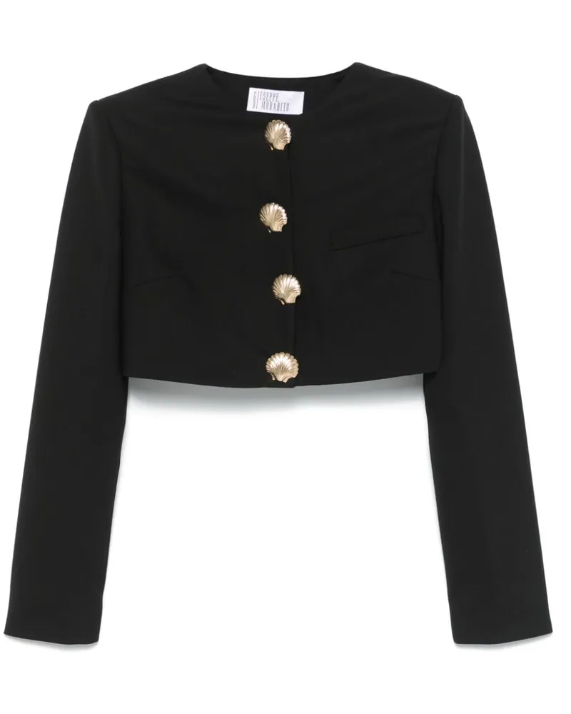 Giuseppe di Morabito Cropped-Jacke mit Muscheldetail - Schwarz Schwarz