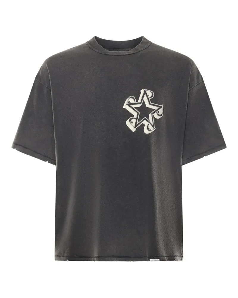 REPRESENT T-Shirt mit Stern-Grafik - Grau Grau