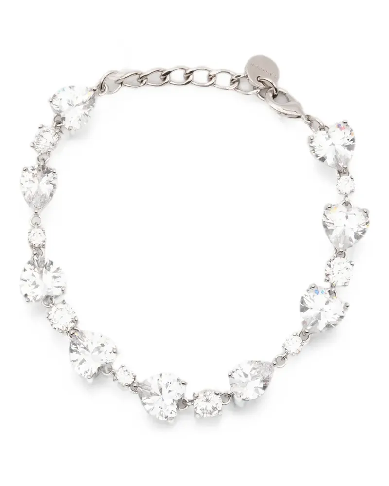 Self-Portrait crystal-embellished multi-shape bracelet - Silber Silber