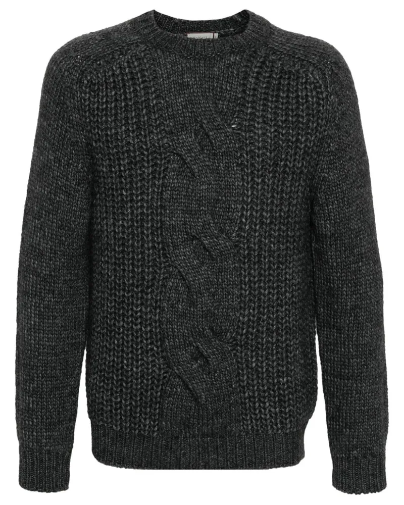 Canali Grob gestrickter Pullover - Grau Grau