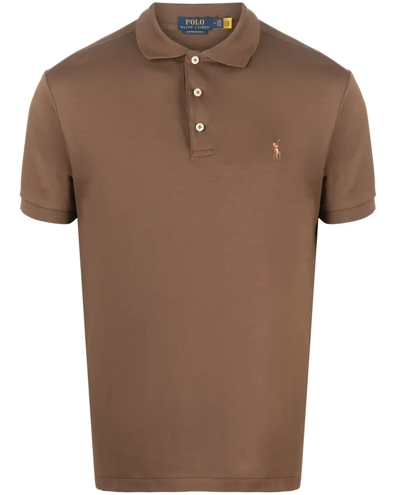 Ralph Lauren Poloshirt mit Polo Pony - Braun Braun