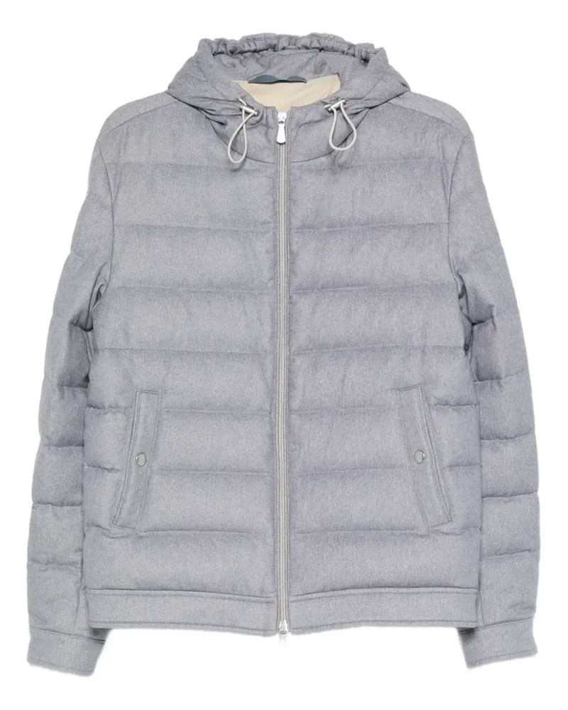 Eleventy Gesteppte Kapuzenjacke - Blau Blau