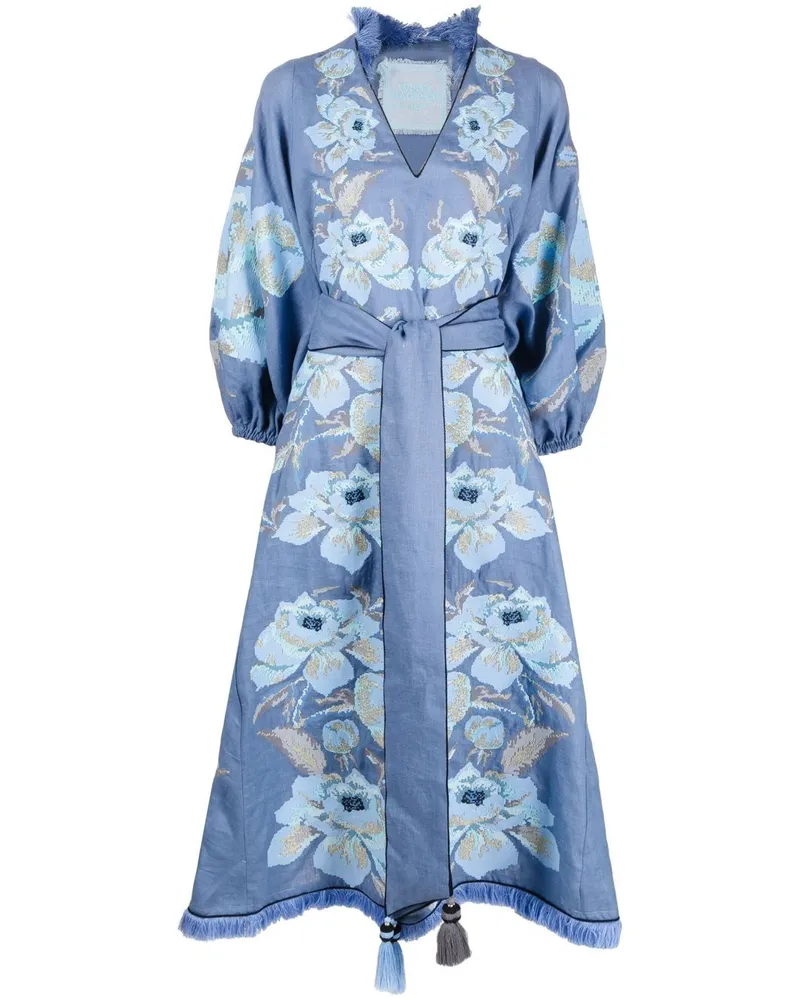 Yuliya Magdych Jacquard-Kleid - Blau Blau
