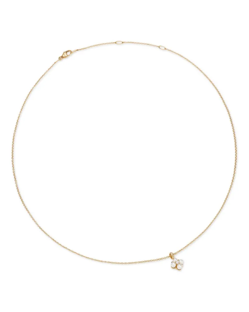 David Yurman 18kt Petite Modern Renaissance Gelbgoldhalskette mit Diamanten (1,1mm Gold