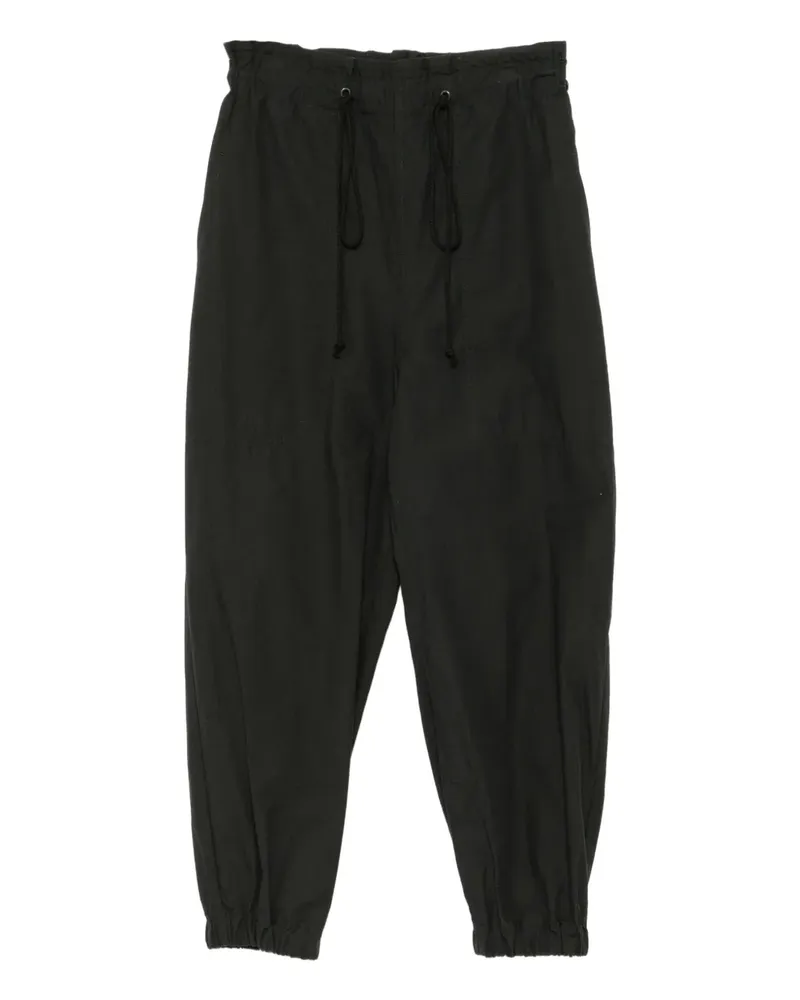 Yohji Yamamoto Hose mit Kordelzug - Schwarz Schwarz