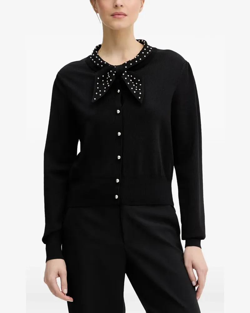 Fracomina Verzierter Cardigan - Schwarz Schwarz