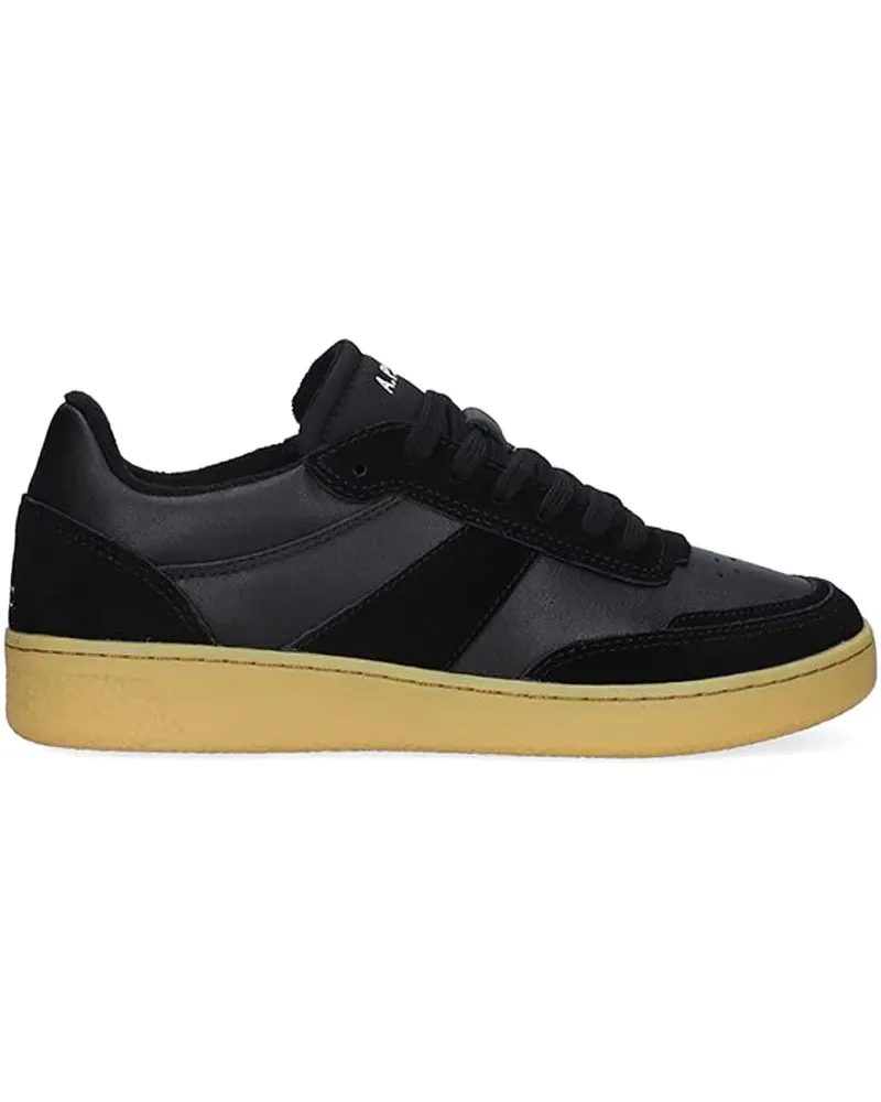 A.P.C. Sneakers mit Wildledereinsätzen - Schwarz Schwarz