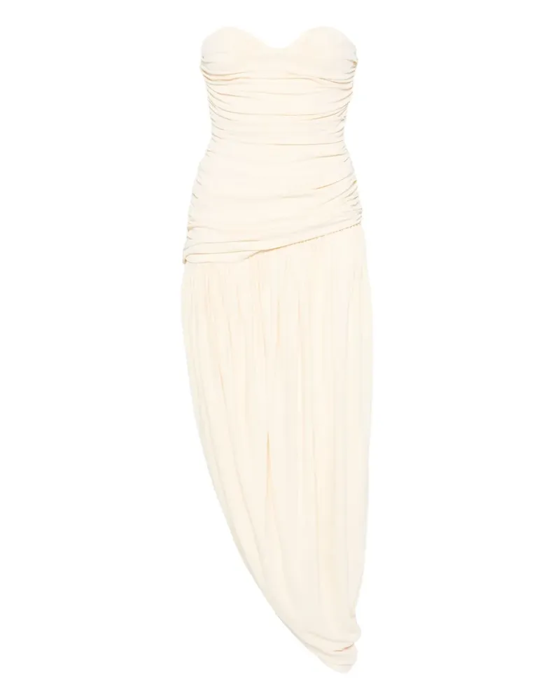 Magda Butrym Drapiertes Kleid mit offenem Bein - Nude Nude