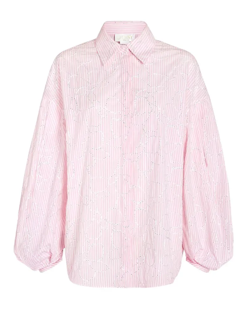 Genny striped-pattern long-sleeve shirt - Rosa Rosa