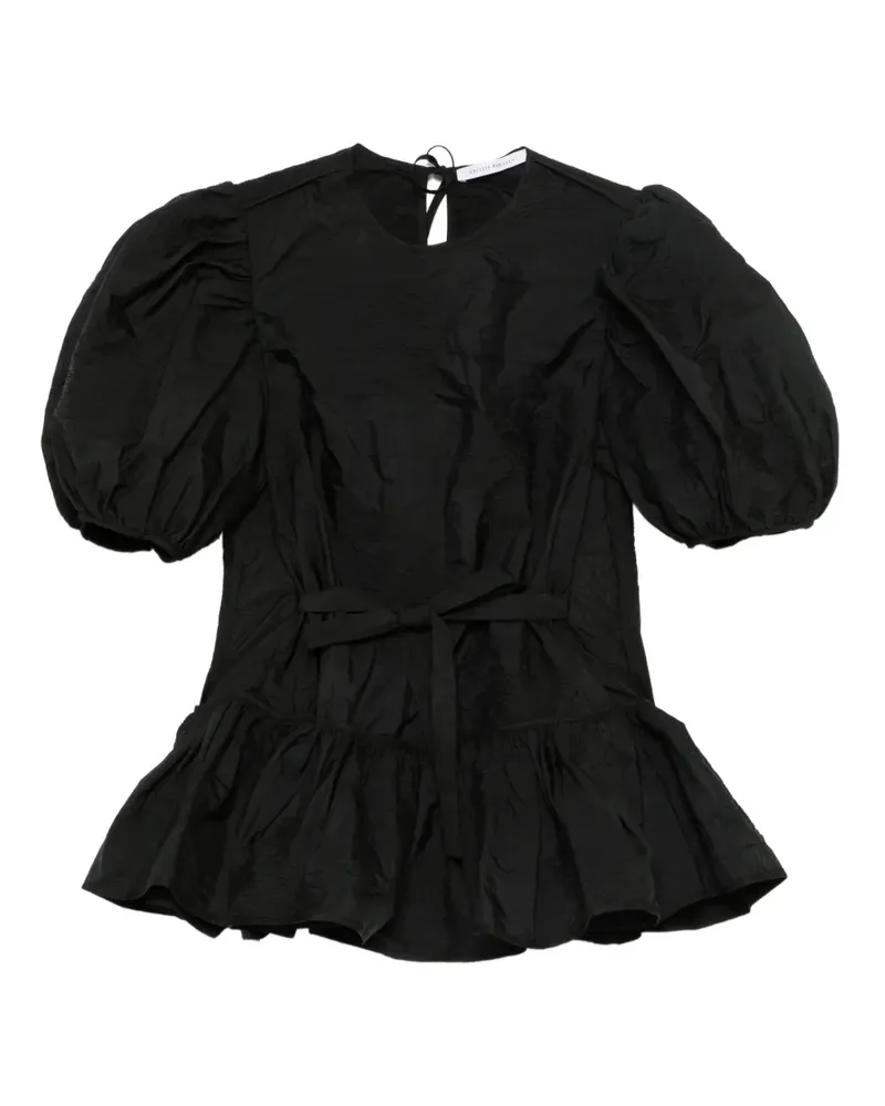 Cecilie Bahnsen Bluse mit Puffärmeln - Schwarz Schwarz