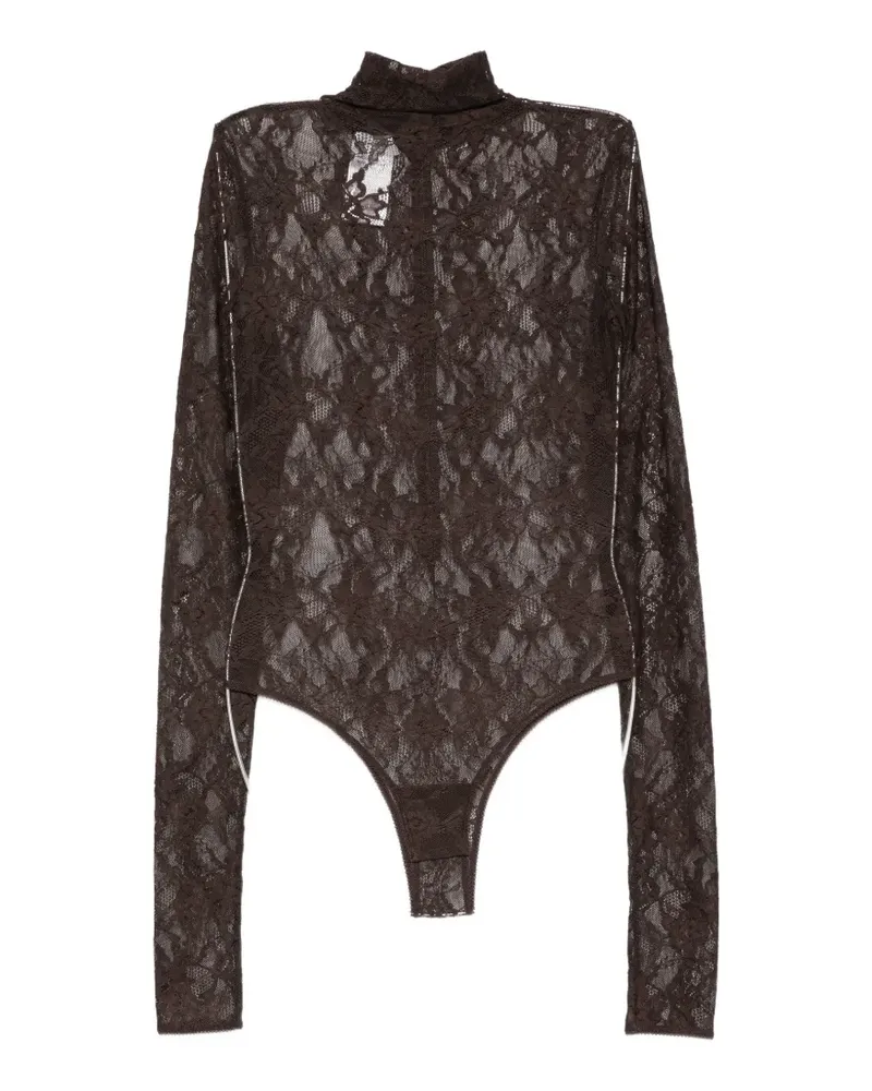 ANDAMANE lace long-sleeve bodysuit - Braun Braun