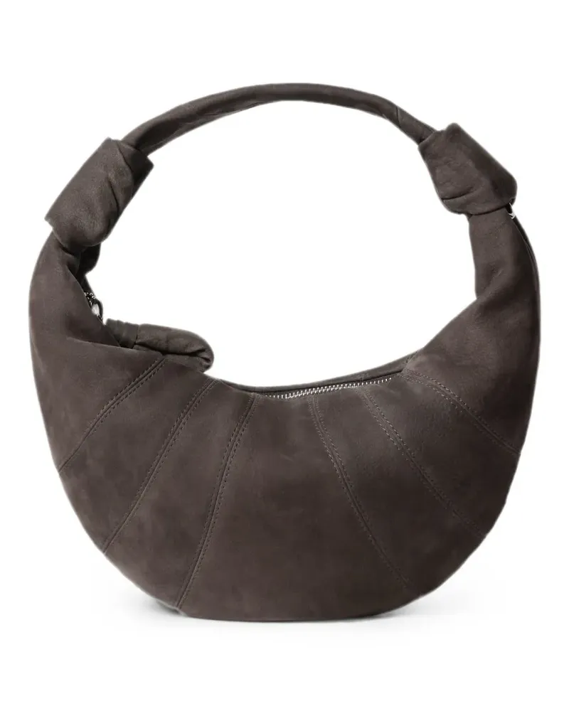 Christophe Lemaire mini Fortune Croissant bag in alpaca nubuck - Braun Braun