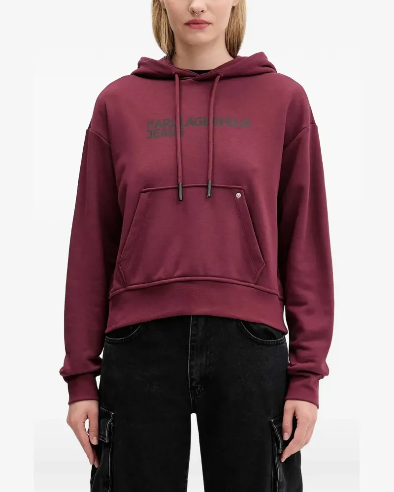 Karl Lagerfeld Hoodie mit Logo-Print - Rot Rot