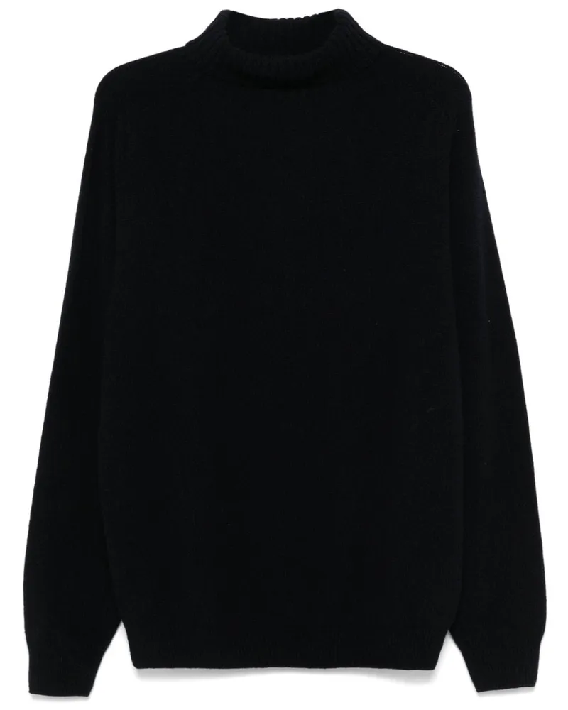 Sunspel Rollkragenpullover aus Lammwolle - Blau Blau