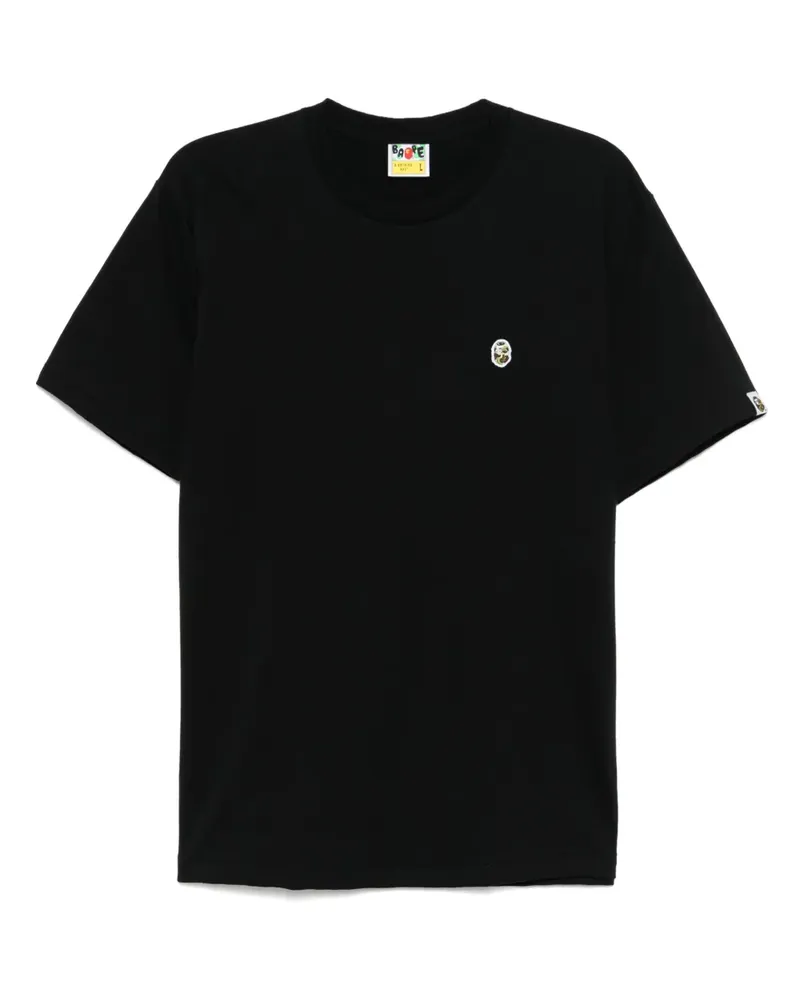 BAPE T-Shirt mit Logo-Stickerei - Schwarz Schwarz