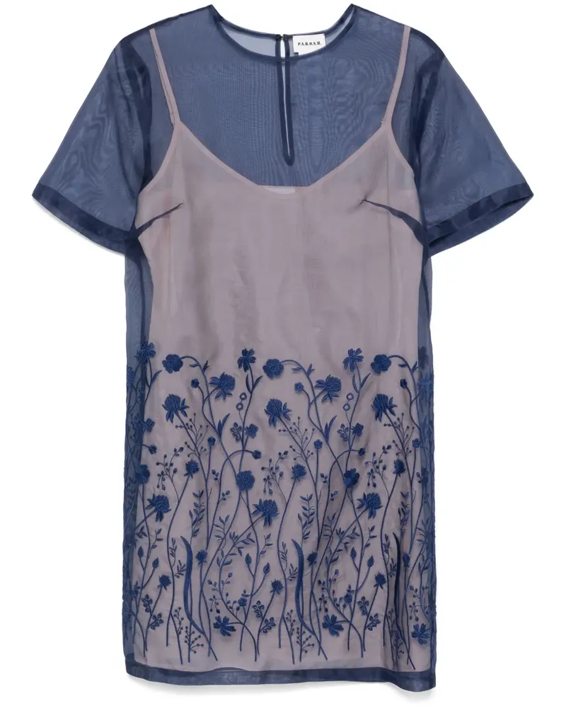 P.A.R.O.S.H. Sorgente Midikleid - Blau Blau