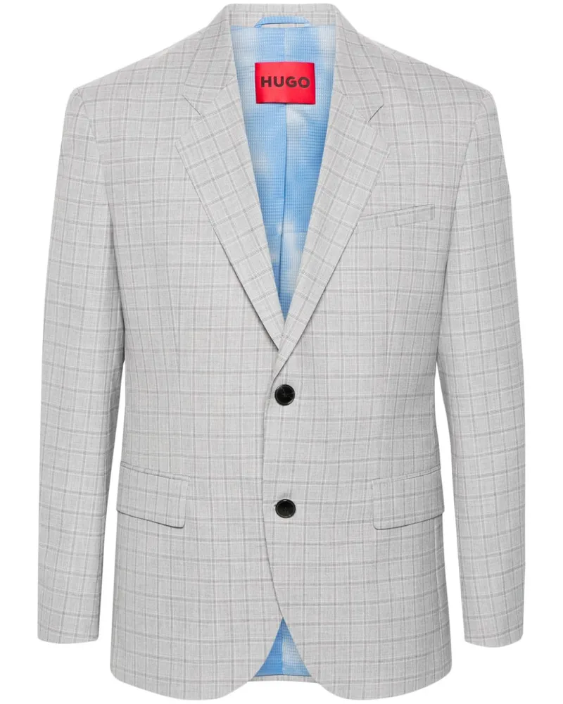 HUGO BOSS Kariertes Sakko - Grau Grau