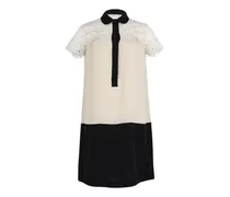 Hemdkleid mit Spitzeneinsatz - Nude