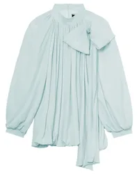 Simone Rocha Drapierte Bluse mit Schleifendetail Blau