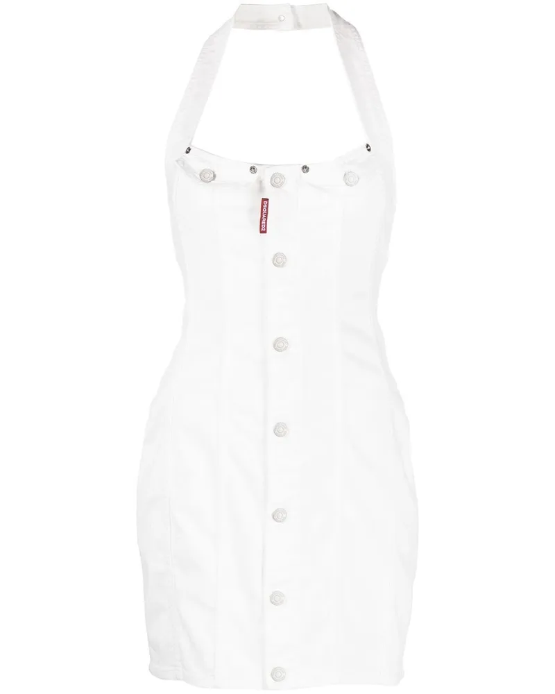 Dsquared2 Jeanskleid mit Neckholder - Weiß Weiß