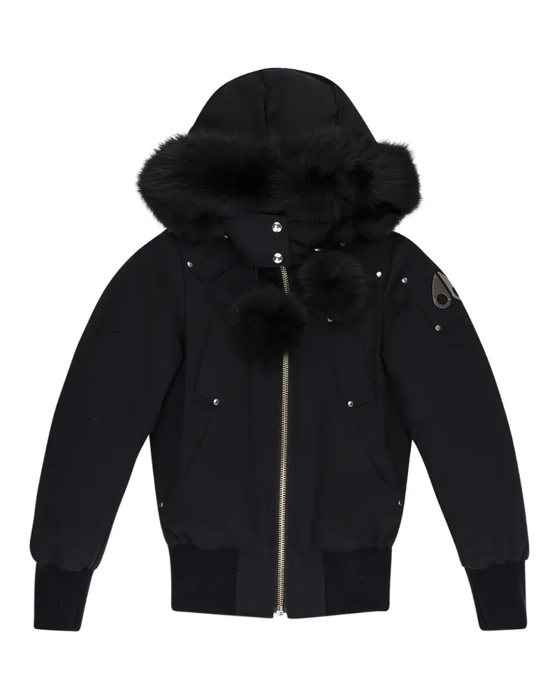 Moose Knuckles Debbie shearling-trim bomber jacket - Schwarz Schwarz
