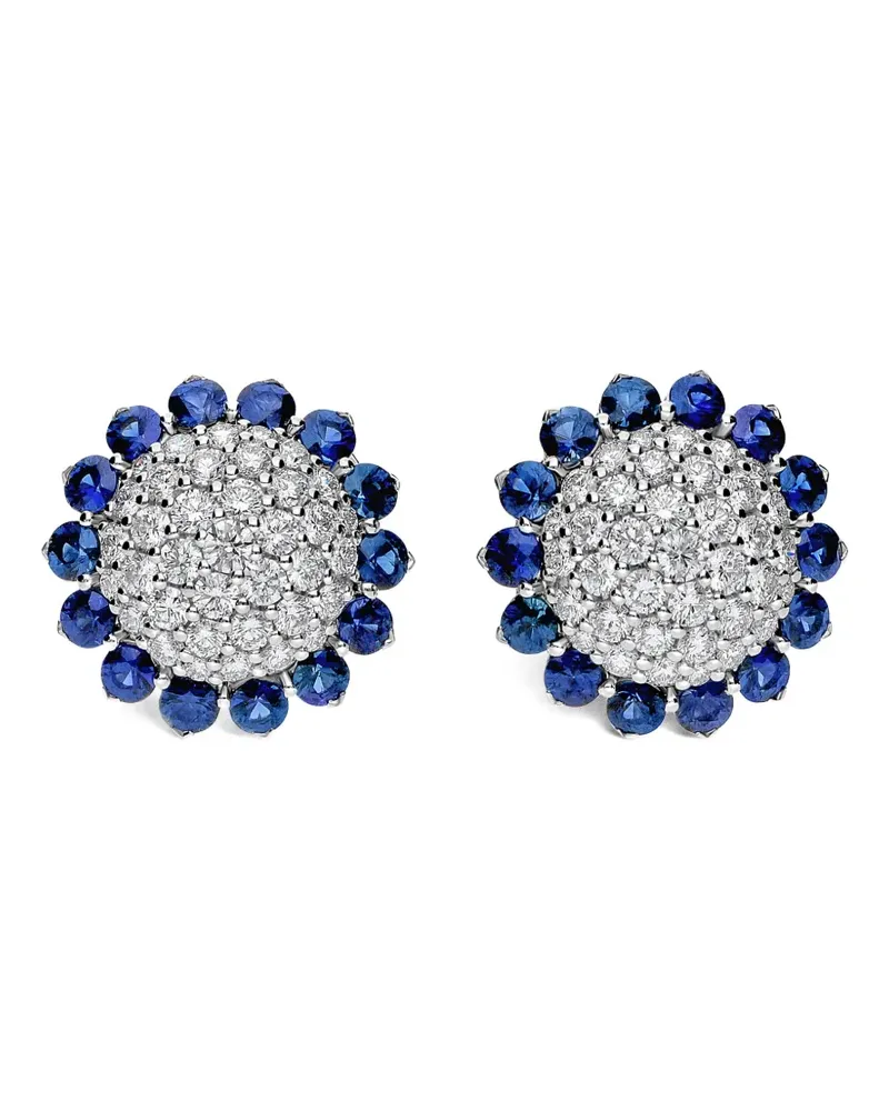 LEO PIZZO 18kt Weißgoldohrringe mit Diamanten - Silber Silber