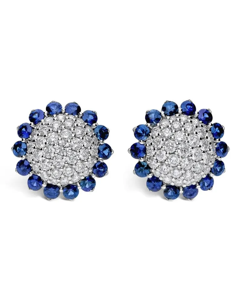 LEO PIZZO 18kt Weißgoldohrringe mit Diamanten - Silber Silber