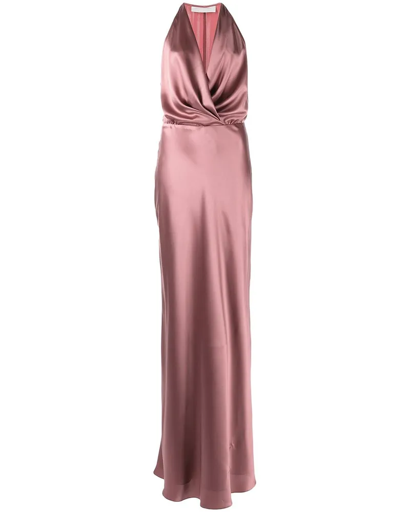 mason by michelle mason Drapiertes Abendkleid Rosa