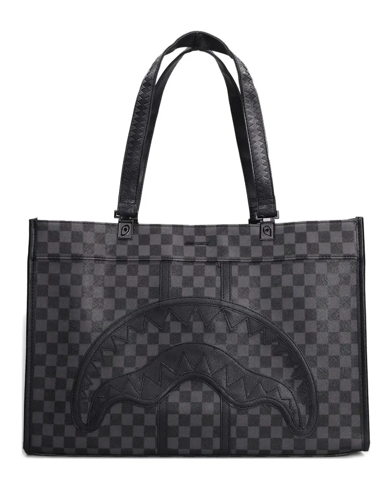 Sprayground checked tote bag - Grau Grau