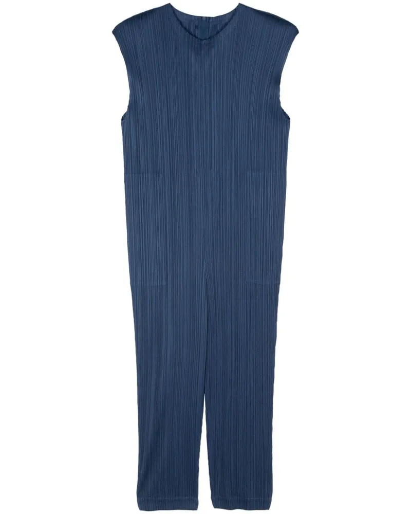 Issey Miyake Plissierter Monthly Colours January Jumpsuit Blau